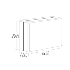 ljhnba Yoga Blocks 2pcs Gym Bricks High Density EVA Foam Comfortable Fitness Pilates Practice Bricks Anti-Slip and Lightweight