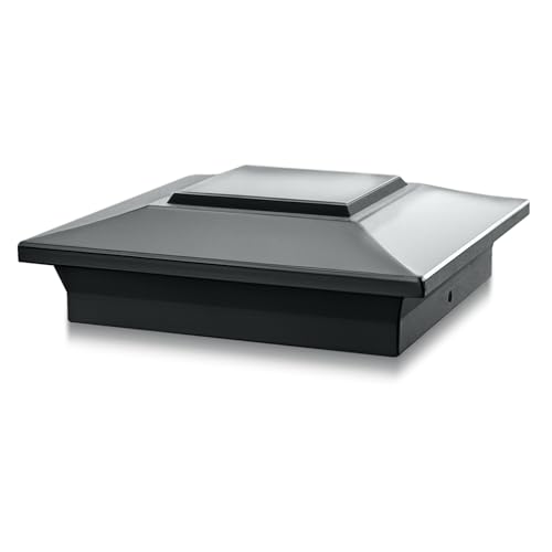 Classy Caps NSX66B 6x6 Aluminum Post Cap - Black fits 5"x5", 5.5"X5.5" & 6"X6", Heavy Duty Cast Aluminum, Ideal for Fence, Deck or Posts by Classy Caps - Used condition - US$18.64