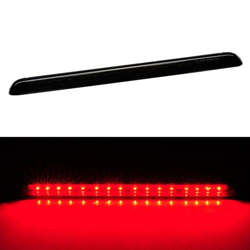 Image of Third 3rd Brake Light LED for 1992-1999 Chevy C /K Suburban Blazer Tahoe /GMC Yukon Jimmy /Hummer H2 / Bravada High Mount Rear Brake Lights Center Cab Stop Light (Smoke)