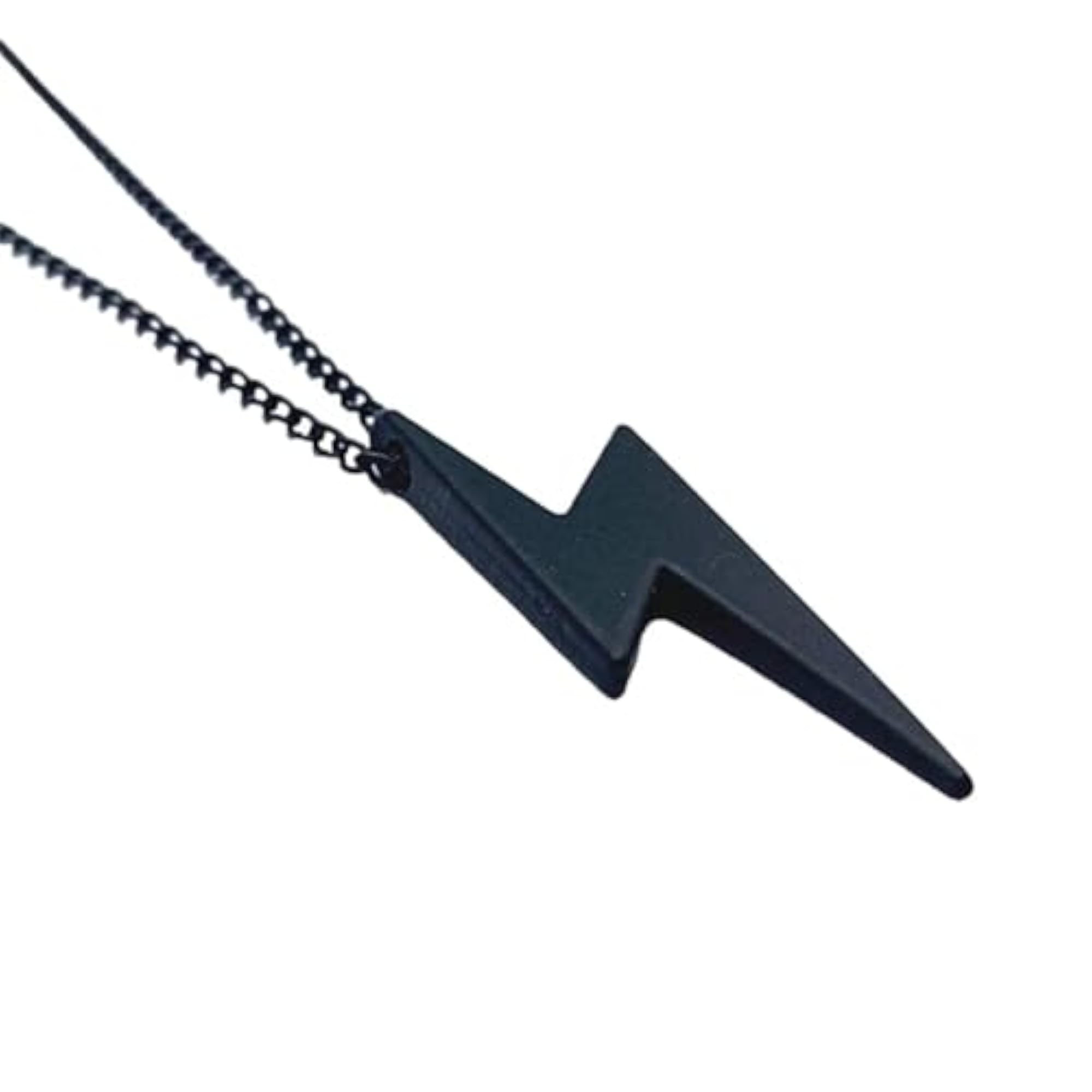 Gunmetal Plated Zig Zag Pendant Necklace for Men