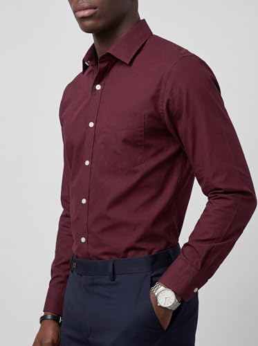 Image of INKAST Men's Cotton Blend Plain Formal Shirt | Full Sleeves Solid Shirts| Straight Regular Fit | Office and Regular Wear