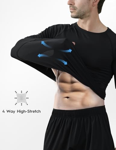 7 Pack Men's Compression Shirts Short Sleeve Slimming Workout Shirt for Gym Cool-Dry Athletic Undershirts3