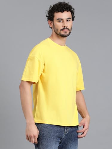 Image of KOTTY Men's Solid Oversized Fit T-Shirt