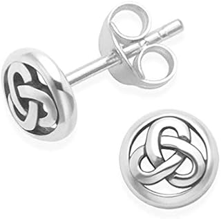 Heather Needham Sterling Silver Celtic Earrings - Size: SMALL - 6mm (approx 1/4 inch). Celtic Stud earrings. Gift Boxed 5049