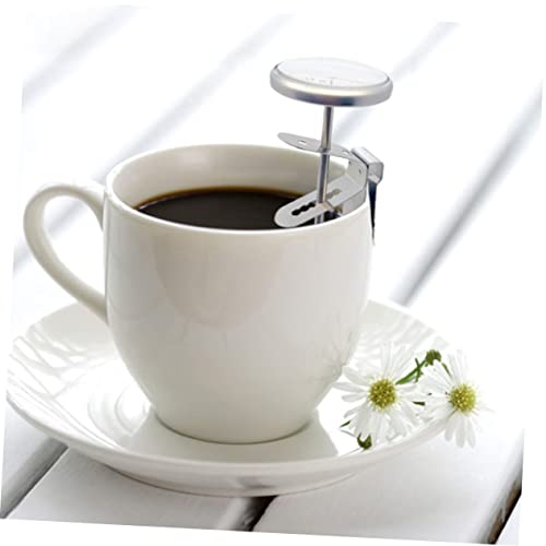KICHOUSE 6Pcs Stainless Steel Thermometer Probe Clip Holders for Coffee Cups and Clip Holders for Accurate Temperature Reading in Beverages