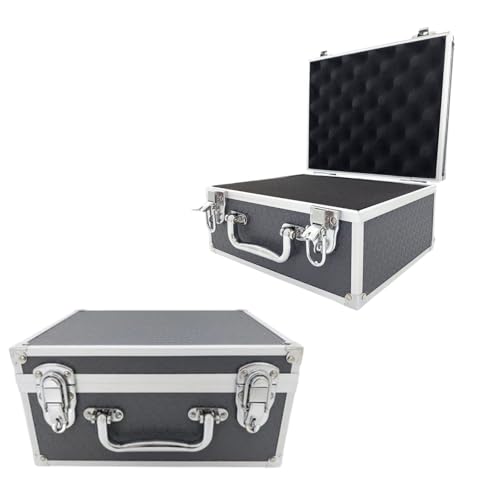 Image of Protective Flight Case Durable A012 with Solid Foam Insert L 240mm x W 190mm x H 80mm Tablets Camera Tool Music Equipment Collectible Trading Card Storage
