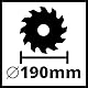 Einhell Handkreissäge TE-CS 190/1 (1.500 W, 5.500 min-1, werkzeuglose Einstellung, großer Griffbügel, Alu-Sägetisch, Spindelarretierung, inkl. Hartmetall-Sägeblatt)