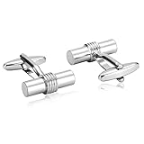 Musihy Brautvater Manschettenknöpfe, Zylindrisch Personalisierte Manschettenknöpfe aus Silber Edelstahl Spaßgeschenke