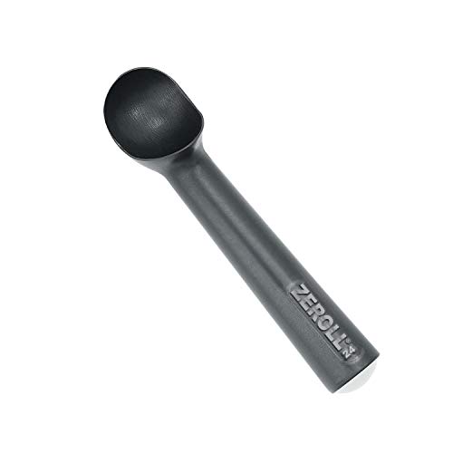Zeroll Zerolon Hardcoat Anodized Commercial Ice Cream Scoop with Unique Liquid Filled Heat Conductive Handle Easy Release Made in USA, 1.5-Ounce, Black