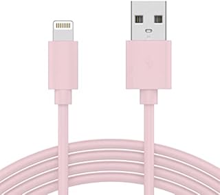 TALK WORKS iPhone Charger Lightning Cable 10ft Long Heavy Duty Cord MFI Certified for Apple iPhone 13, 12, 11 Pro/Max/Mini, XR, XS/Max, X, 8, 7, 6, 5, SE, iPad, AirPods, Watch - Pink