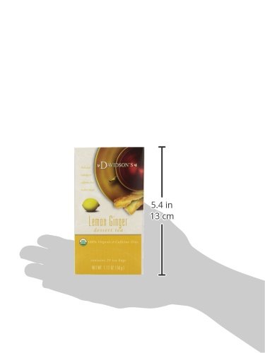 Davidson's Organics, Lemon Ginger, 25-Count Tea Bags, Pack Of 6 #TOP4