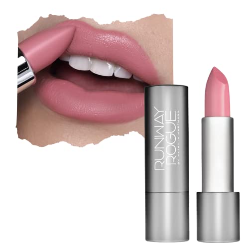 Runway Rogue 90S Vibe Lipstick, Moisturizing Matte Pink-Rose Lipstick, Patricia #TOP17