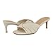 Calvin Klein Women's Imeena Heeled Sandal, Ivory Leather 150, 9
