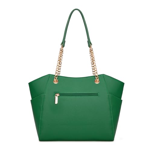 Image of Handbags for Women Chain Shoulder Vegan Leather Tote Bag Top Handle Handbag