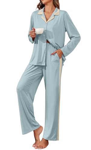 HiMONE Pajamas for Women Cooling Viscose derived from bamboo Lounge Sets Sleepwear Soft Pajama Sets...