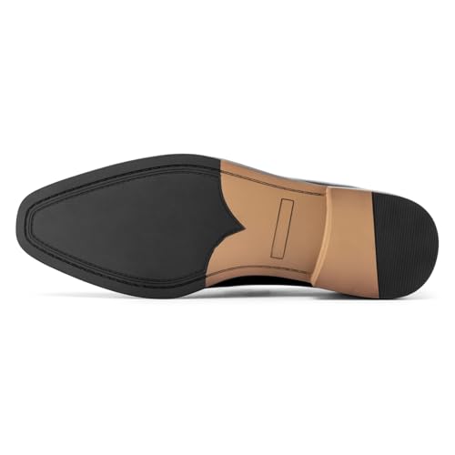 Image of JITAI Men's Dress Shoes - Casual Rubber & Leather Loafers for Men - Fashion Business Formal Wear