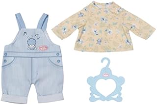 Baby Annabell Outfit Dungaree - To Fit 43cm Baby Annabell Dolls - Set Includes Cute outfit with Top, Dungarees and clothes hanger - Suitable for children aged 3+ years - 706763