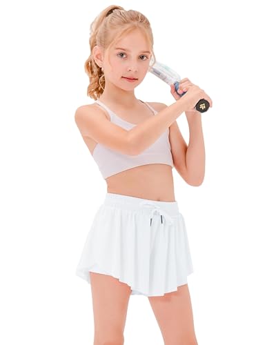 Stelle Girls Butterfly Shorts with Pockets Athletic Running Sports Skirt