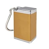  Hourwof Cendrier portable en métal avec couvercle, cendrier de poche d\'extérieur pour cigarettes, joli cendrier de voyage avec porte-clés, bronze doré