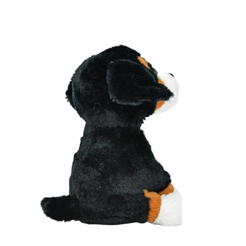 Kögler 75993 - Labertier Berner-Sennenhund Rocky, ca. 19,5 cm groß, nachsprechende Plüschfigur mit Wiedergabefunktion, plappert alles witzig nach und bewegt sich