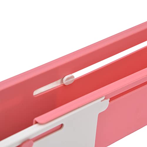 Organizador extensible telescópico para fregadero de cocina, con barra para toallas, porta esponjas, ventilación y drenaje, fácil instalación (Rojo) miniatura 7