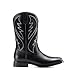 Bruno Marc Men's Durable Cowboy Classic Slip on Western Boots with Chic Embroidered Durable Short Fashionable Western Boots,Size 10.5,All Black,BMUMMB2501