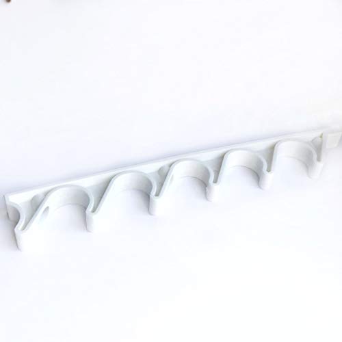 2 Pcs 6 Position Nylon White Adjustment Brackets For Patio Outdoor Lawn Yard Furniture Or Chaise Lounges, Replacement, Back Support, Back-Height Multi Position Adjuster 10 5/8" L X 5/8" W #TOP2