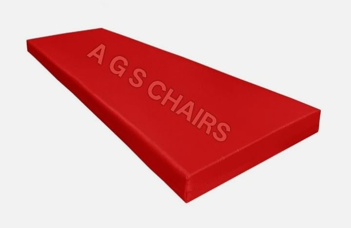 AGS Chairs Bench Sitout Cushion, Red, PU Foam, 32 Density Hard Foam, with Zipper, 60 x 20 x 4 inches-image-21