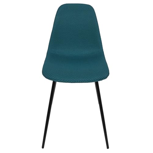 Juego de 4 sillas de diseño comedor contemporáneas azul de 44x86x54 cm 4