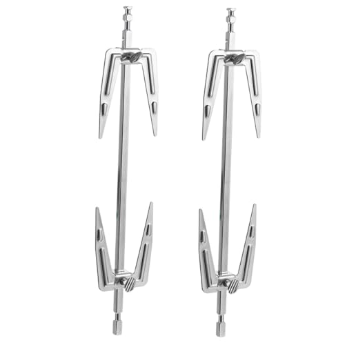 DOITOOL 2 pièces Fourches Rotatives Acier Inoxydable pour Barbecue et Friteuse à Air Accessoires pour Rôtissoire Fourchettes à Viande et Poisson Grillés