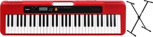 Casio Casiotone CT-S200 61-key Portable Arranger Keyboard with Stand - Red