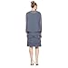 S.L. Fashions Women's Mother of The Bride Tiered Jacket Dress with Shoulder Embellishment, Steel, 10