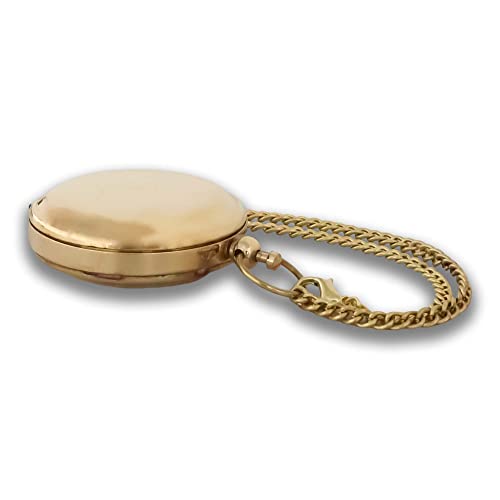 Brújula de Bolsillo Náutica de Latón con Caja de Cuero miniatura 6