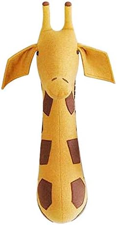 3D Animals Head Wall Mount - Wall Art Room Decor Cute Elephant/Giraffe/Hippo/Zebra/Lion/Swan Stuffed Dolls for Kids Room Decoration