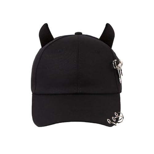 Girl Baseball Hat with Devil Horn Decors Eye Catching Travel Gathering Visors Hat Teen Hat for Cycling Hiking Visors Hat3