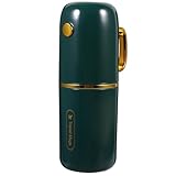 Hohopeti Estuche de Viaje para Cepillos de Dientes Vaso Enjuague Bucal Juego Portátil de Dos Vasos Color Verde Oscuro Material Resistente para Uso Doméstico y Viajes