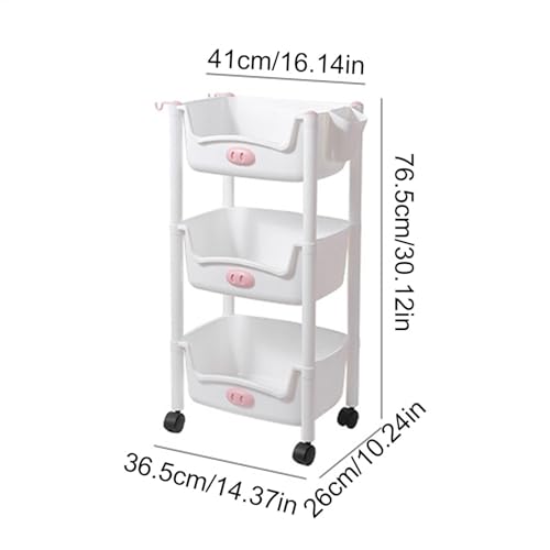 Chariot de rangement multi-niveaux au design stable