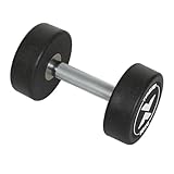 XTREXO Pro Gummierte Kurzhantel – Massives Gusseisen mit Gummibeschichtung – Ergonomischer Rutschfester Griff – Einzeln Erhältlich – Für Krafttraining, Home Gym & Crossfit (10 kg)