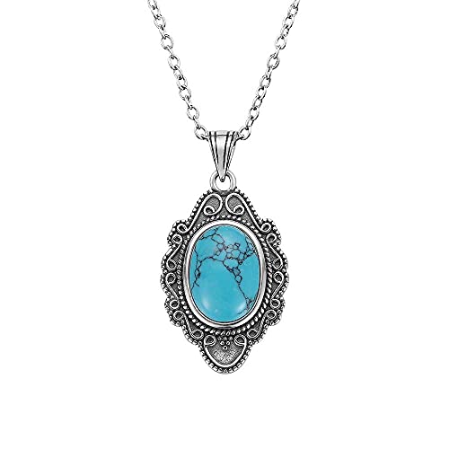Collier en turquoise naturelle, le cadeau de Saint-Valentin idéal pour elle