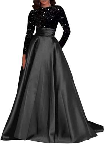 shiny plain long sleeve evening dresses Ladivine 7475 Dress, 10 / Nude