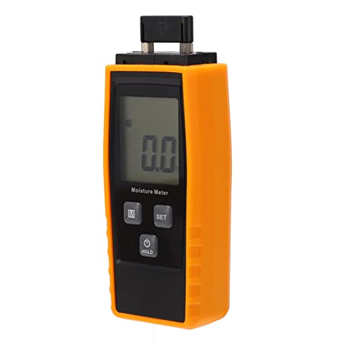 Jeffergarden Medidor de Madera Probador de Mano Detector Digital Tipo Pin para Contenido de Agua en Madera con Pantalla Clara y Diseño Portátil para Carpintería y Construcción
