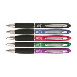 Bolígrafo retráctil de tinta gel verde punta 0.7 mm