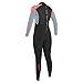 O'Neill Women's Epic 3:2mm Back Zip Full Wetsuit, Durable Warmth with Good Flexibility for Surfing and All Water Activities, Black/Trade Wind/Tea Rose, 8