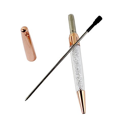 Gullor 5PCS Bling Bling Silm Crystal Diamond Retractable Ballpoint Pen - Style B