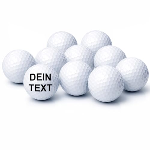 Golfball mit Gravur Wunschtext für Golfspieler/in Lasergravur Dein Text personalisiert, Golfsport dein Text personalisieren, Staffelpreise für 3, 6 oder 10 Golfbälle (10 Stk Wilson 4,69/Stk)