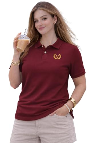Image of Mack Jonney Women's Cotton Polo T-Shirt|Solid Regular Fit|Half Sleeve Collar T-Shirt for Casual Wear-MJ-32