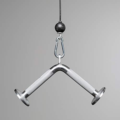 Image of REP Fitness LAT Pulldown and Low Row Cable Machine Attachments and Functional Trainer Attachments - Curl Bar, D-Handle, Ankle Cuff, Tricep Rope, Sports Handle, Straight Bar, Row, Chinning Triangle