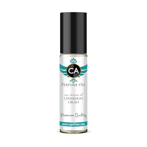 CA Perfume Originals Cinnamon Crush Unisex Fragrance Oil Spicy Scent Long Lasting Perfumes for Women &amp; Men Travel Size TSA Ready Mini Parfum Body Oil Roll-on 0.33 Fl Oz 10ml