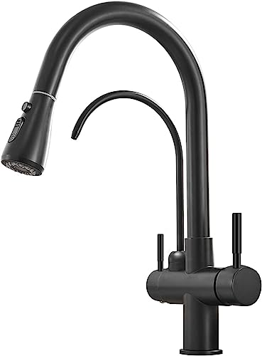 YESOP Torneira De Bancada Cozinha P/filtro Extensível Monocomando Cozinha Pia Preto