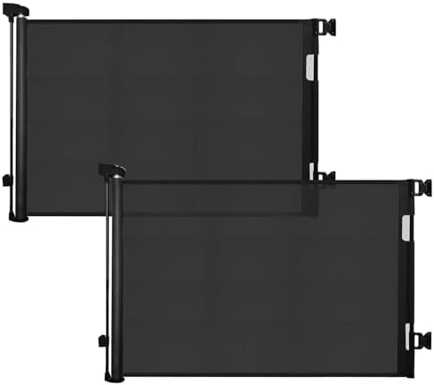Patywaga 2 Pack Treppenschutzgitter Ausziehbar 0-140cm,Türschutzgitter Ausziehbar mit Treppenschutz & Kindersicherung Treppe - Universelles Kinderschutzgitter für Baby, Haustiere I